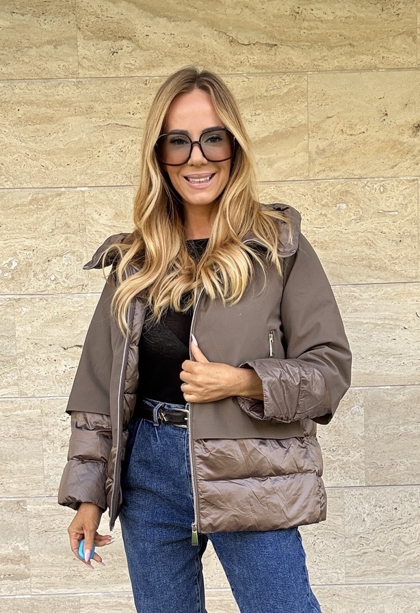 Tymon kabát drapp – Innova Fashion